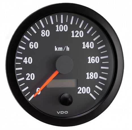 VDO Vision Speedometer Gauge 200 Km-h 100mm 12-24V